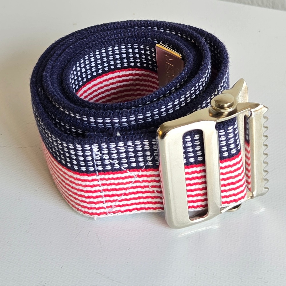 McKesson American Flag Gait Belt Mens Red White Blue Webbed‎ 60 Inch